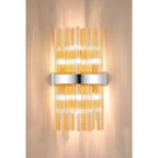 Regent Chatou 8 Light Wall Light - Polished Nickel / Amber