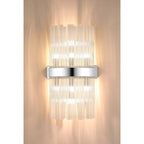 Regent Chatou 8 Light Wall Light - Polished Nickel / Clear
