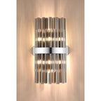 Regent Chatou 8 Light Wall Light - Polished Nickel / Smoke