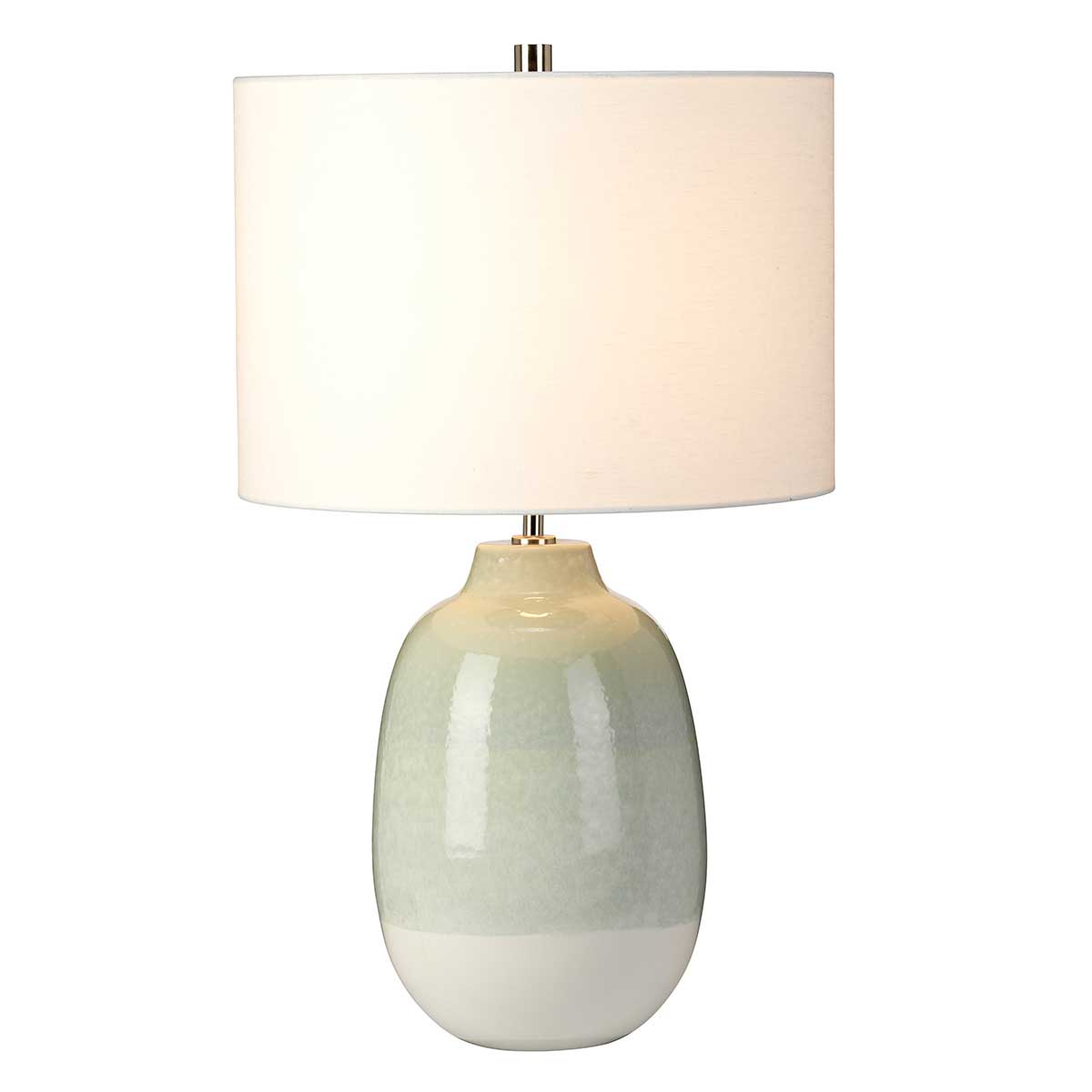 Elstead Chelsfield Table Lamp in Pale Green and White Ceramic