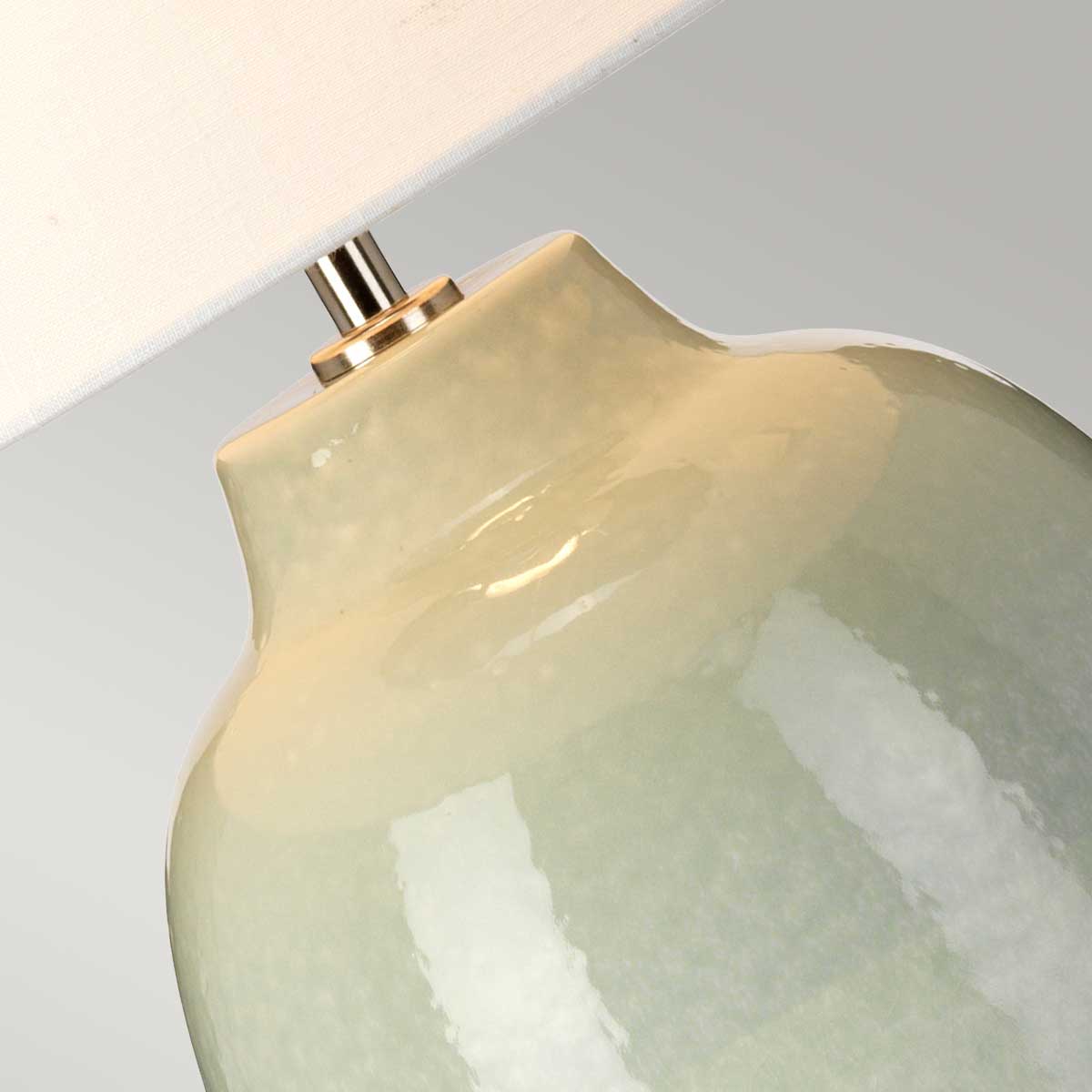Elstead Chelsfield Table Lamp in Pale Green and White Ceramic