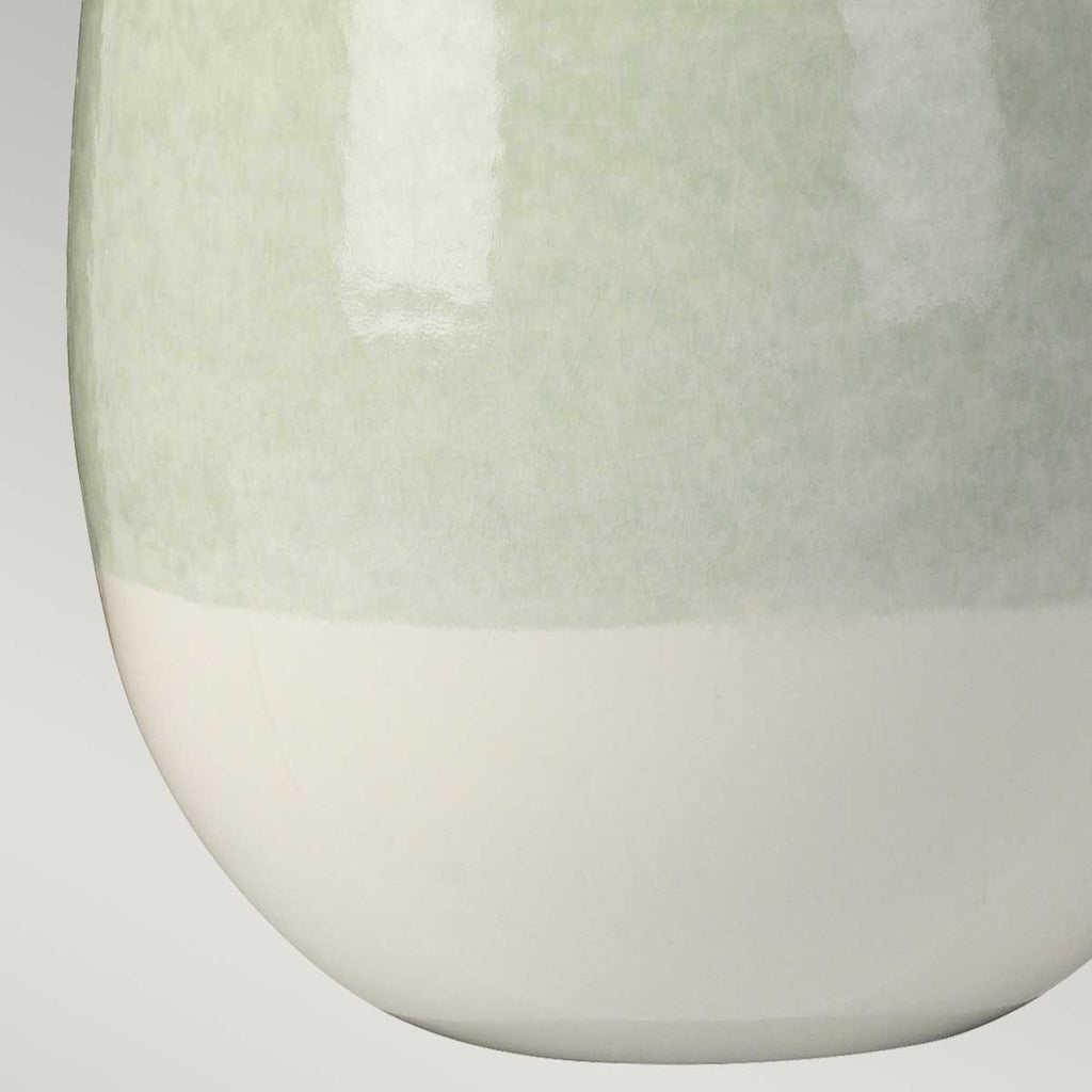 Elstead Chelsfield Table Lamp in Pale Green and White Ceramic