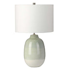 Elstead Chelsfield Table Lamp in Pale Green and White Ceramic