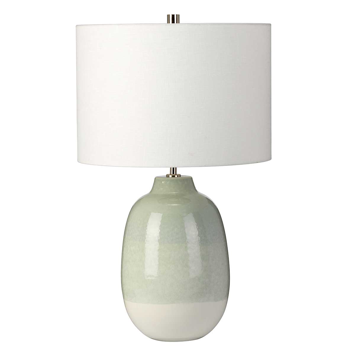 Elstead Chelsfield Table Lamp in Pale Green and White Ceramic