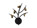 Regent Gennevil 5 Light Wall Light in Black and Antique Brass