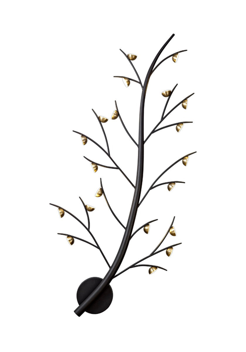 Regent Gennevil 20 Light Wall Light in Black and Antique Brass