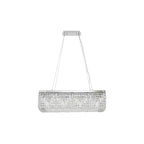 Regent Cholet 80cm Rectangular 12 Light Pendant Chandelier - Polished Chrome