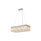 Regent Cholet 80cm Rectangular 12 Light Pendant Chandelier - Polished Chrome