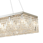 Regent Cholet 120cm Rectangular 16 Light Pendant Chandelier - Polished Chrome