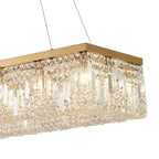 Regent Cholet 120cm Rectangular 16 Light Pendant Chandelier - Gold
