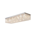 Regent Cholet 125cm Rectangular 16 Light Flush Chandelier - Polished Chrome