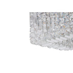 Regent Cholet 125cm Rectangular 16 Light Flush Chandelier - Polished Chrome
