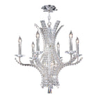 Novena Corano 6 Light Crystal Chandelier Chrome