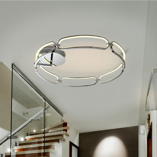 Schuller Colette Large Flush Ceiling Light in Chrome