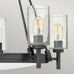 Collier 5 Light Chandelier Black Oxide with Clear Seeded Glass