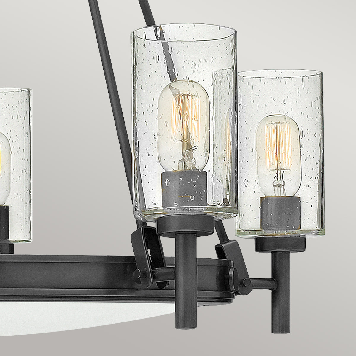 Collier 5 Light Chandelier Black Oxide with Clear Seeded Glass