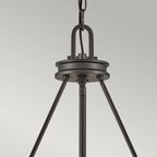 Collier 5 Light Chandelier Black Oxide with Clear Seeded Glass