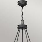 Collier 5 Light Chandelier Black Oxide with Clear Seeded Glass