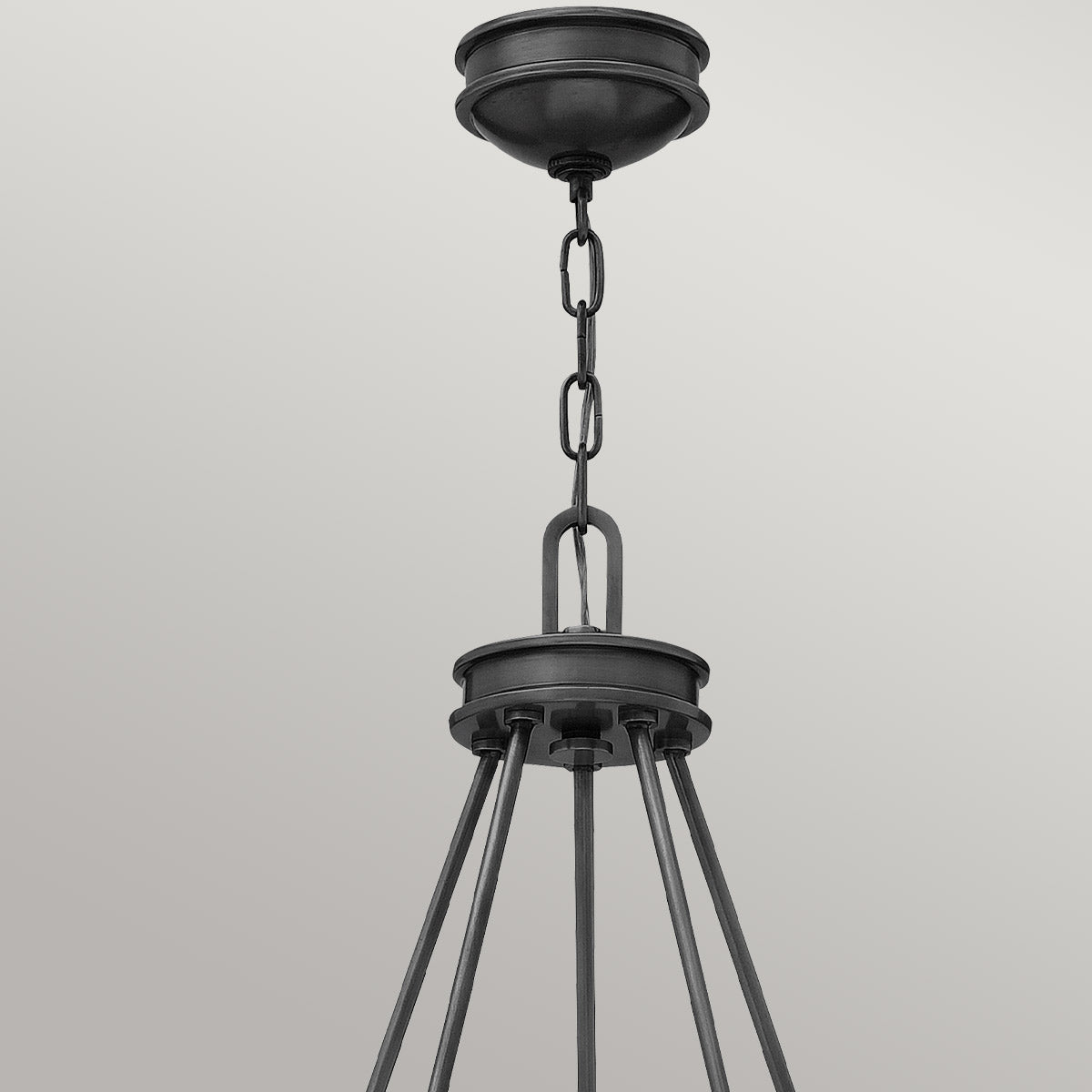 Collier 5 Light Chandelier Black Oxide with Clear Seeded Glass