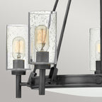 Collier 5 Light Chandelier Black Oxide with Clear Seeded Glass