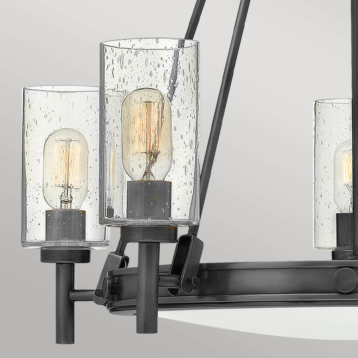 Collier 5 Light Chandelier Black Oxide with Clear Seeded Glass