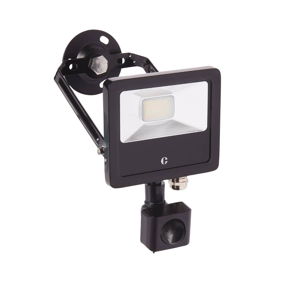 Collingwood Black 10W Colour Switchable Floodlight IP65 PIR