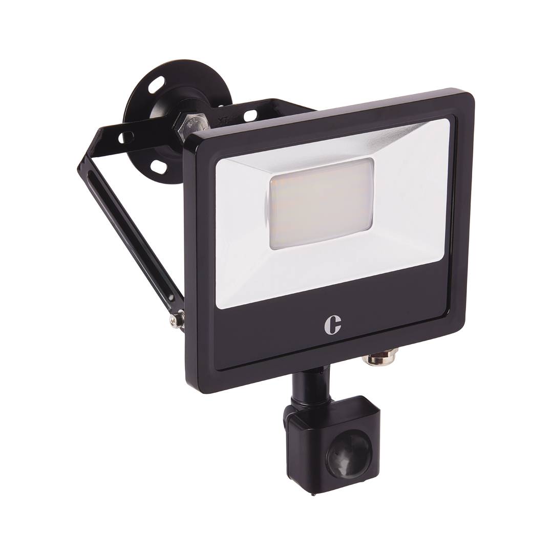 Collingwood Black 20W Colour Switchable Floodlight IP65 PIR