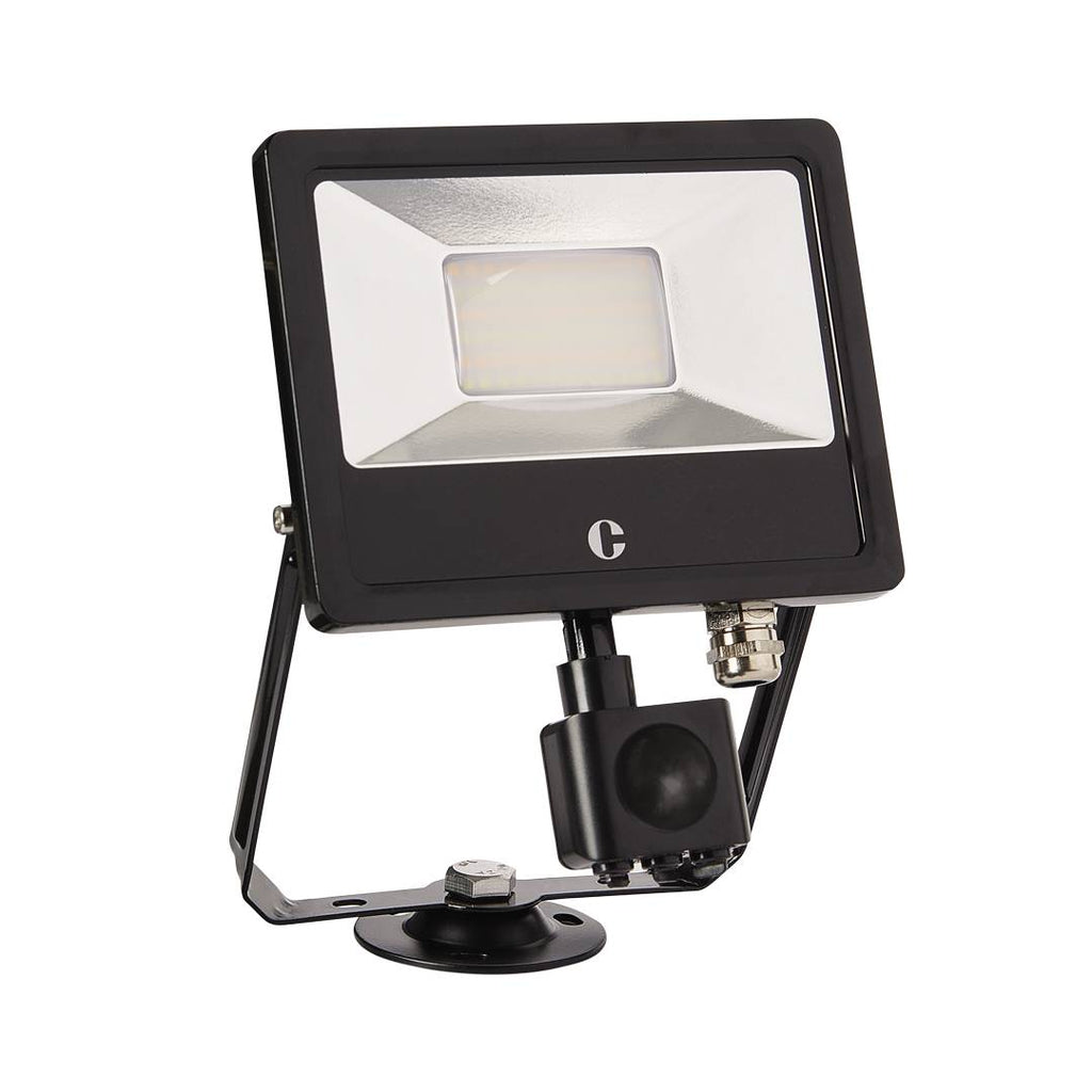 Collingwood Black 30W Colour Switchable Floodlight IP65 PIR