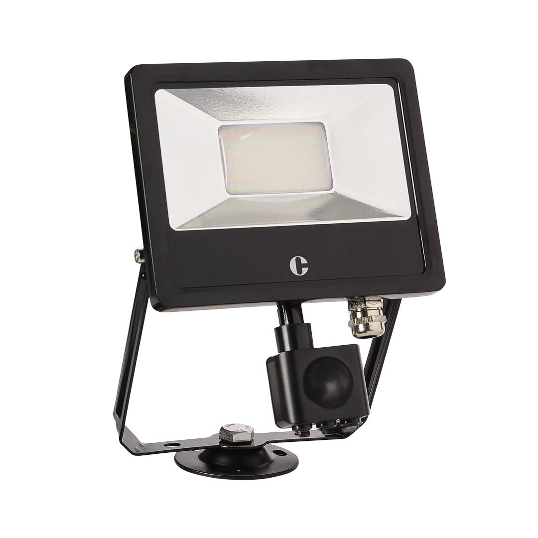 Collingwood Black 30W Colour Switchable Floodlight IP65 PIR