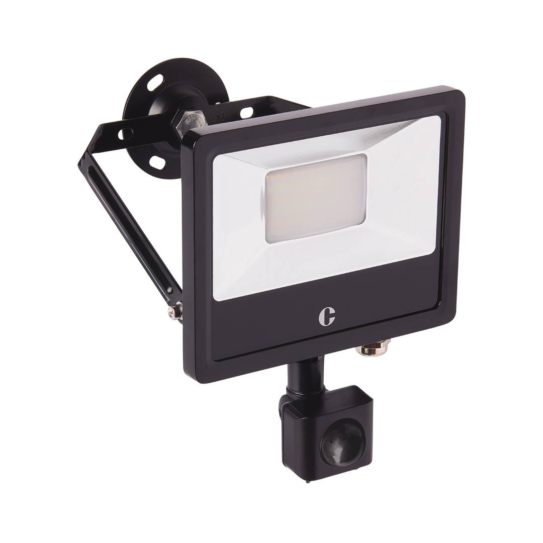 Collingwood Black 30W Colour Switchable Floodlight IP65 PIR