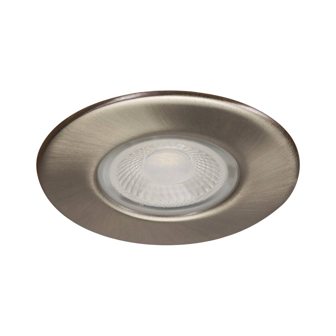 Collingwood H2 Lite Dimmable Fire Rated Fixed Downlight Brushed Steel 3000K