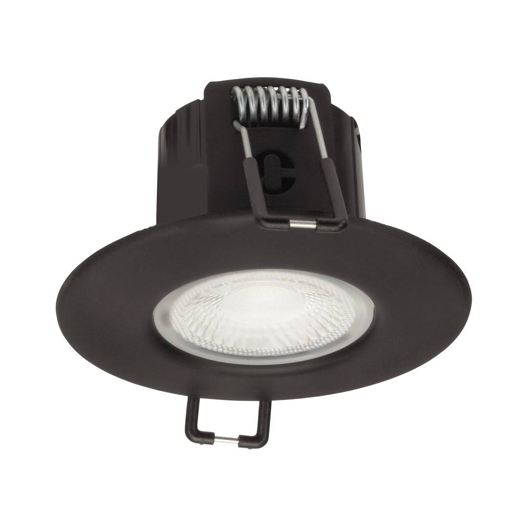 Collingwood H2 Lite Dimmable Fire Rated Fixed Downlight Matt Black 3000K