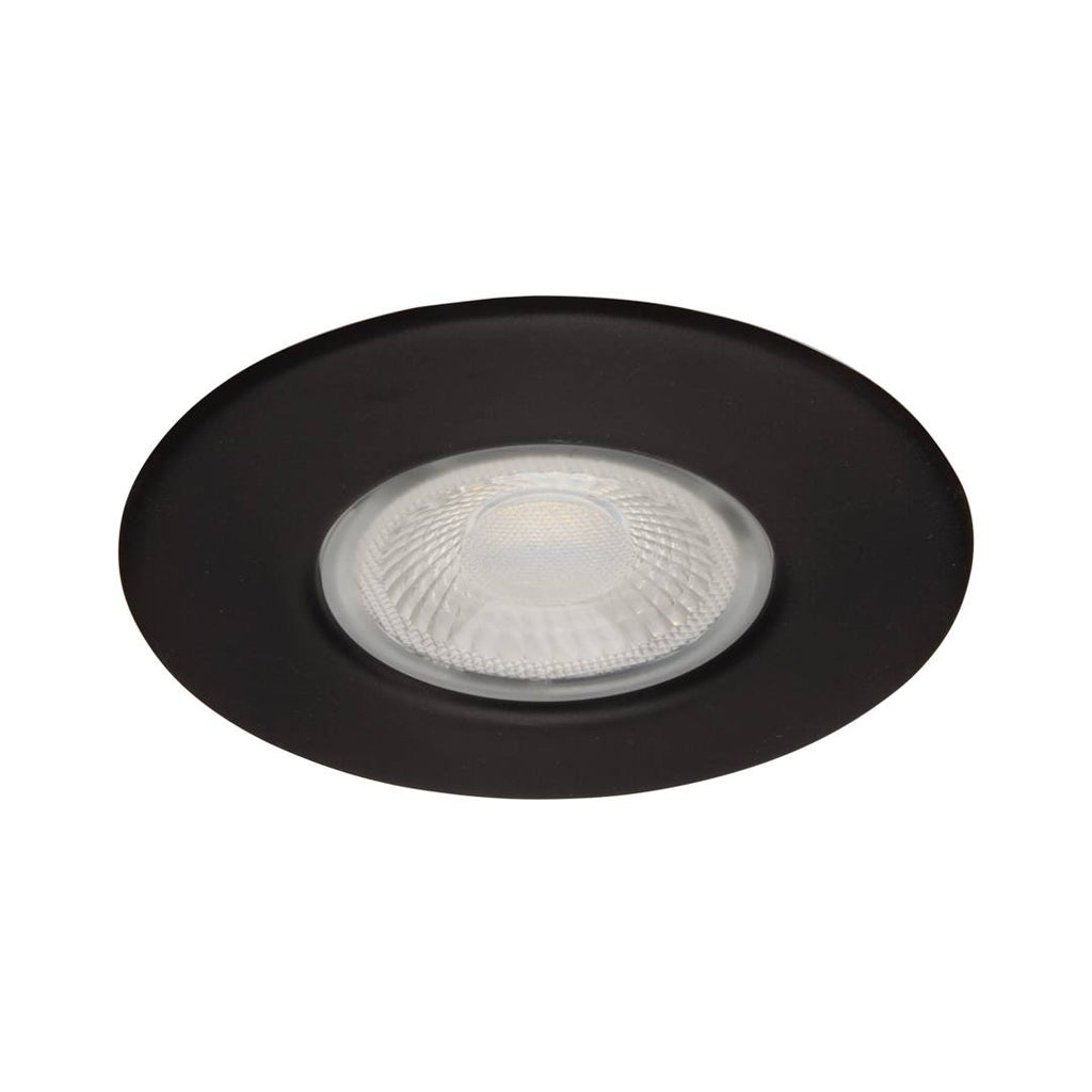 Collingwood H2 Lite Dimmable Fire Rated Fixed Downlight Matt Black 3000K