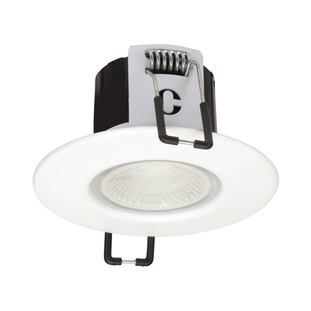 Collingwood H2 Lite IP65 Dimmable Fire Rated Fixed Downlight Matt White 3000K