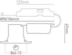 Collingwood H2 Pro Dusk Fire RatedFixed Downlight 1800K - 3000K REQUIRES BEZEL