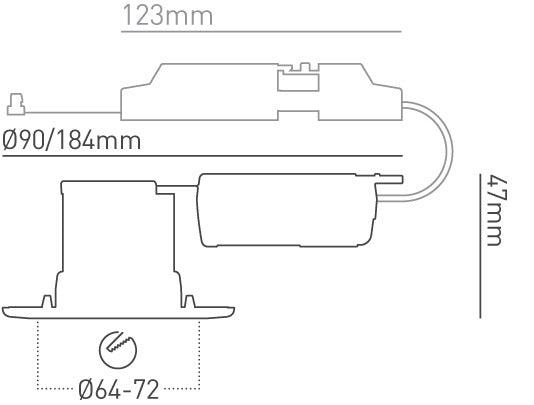 Collingwood H2 Pro Dusk Fire RatedFixed Downlight 1800K - 3000K REQUIRES BEZEL