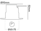Collingwood H2 Pro Extreme CSP IP65 CCT Switchable Outdoor Soffit Coastal Downlight Black 2200K / 2700K / 3000K