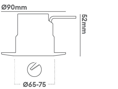 Collingwood H2 Pro Extreme CSP IP65 CCT Switchable Outdoor Soffit Coastal Downlight Black 2200K / 2700K / 3000K
