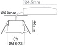 Collingwood H2 Sense IP65 Fire Rated Fixed Downlight 2700K / 3000K / 4000K REQUIRES BEZEL