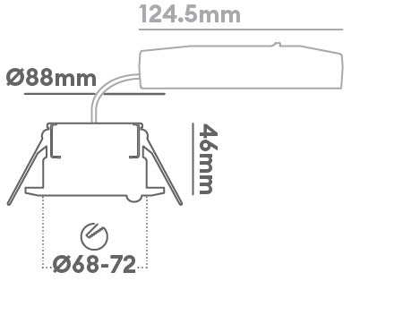 Collingwood H2 Sense IP65 Fire Rated Fixed Downlight 2700K / 3000K / 4000K REQUIRES BEZEL