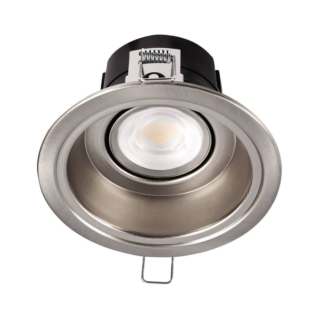 Collingwood H5 1000 Dimmable Fire Rated Fixed Downlight Brushed Steel 2700K / 3000K / 4000K