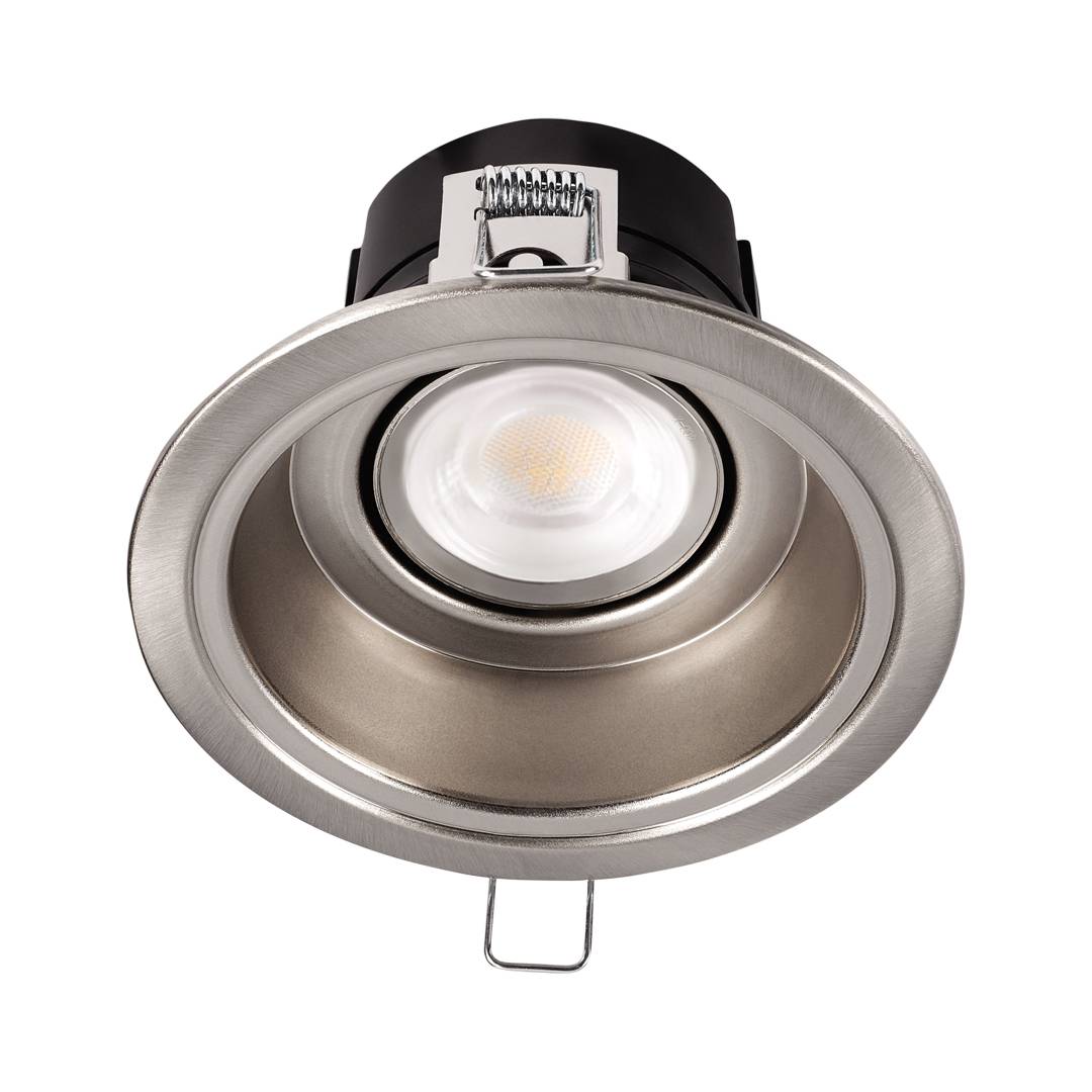 Collingwood H5 1000 Dimmable Fire Rated Fixed Downlight Brushed Steel 2700K / 3000K / 4000K