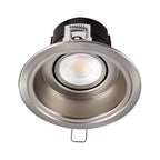 Collingwood H5 500 Dimmable Fire-Rated Fixed Downlight Brushed Steel 2700K / 3000K / 4000K