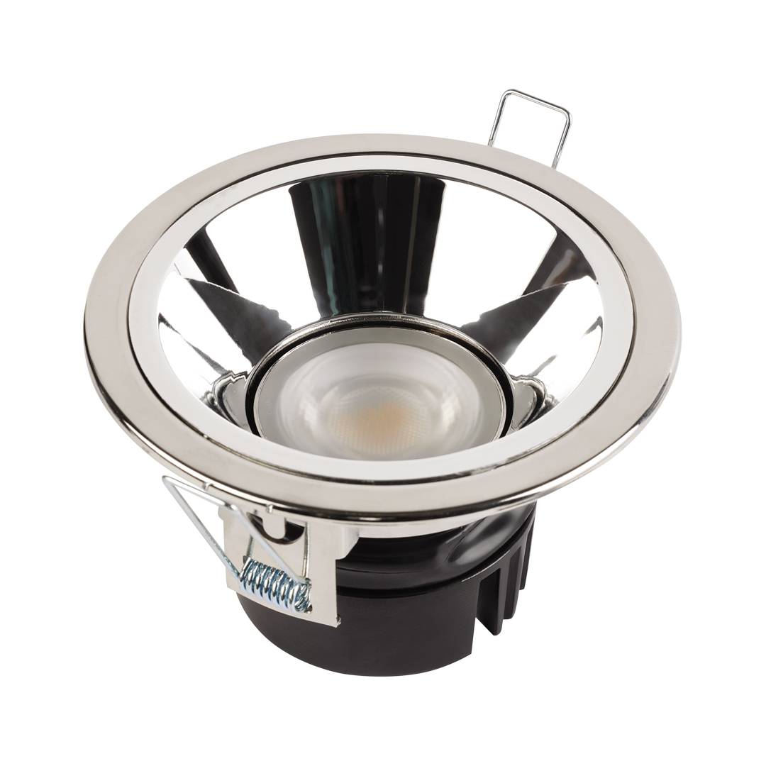 Collingwood H5 500 Dimmable Fire-Rated Fixed Downlight Brushed Steel 2700K / 3000K / 4000K