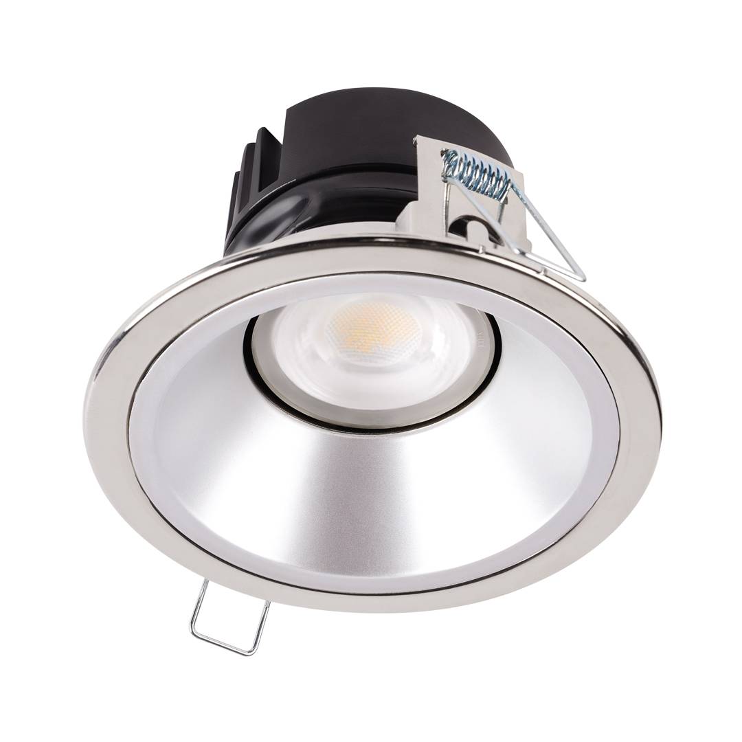 Collingwood H5 500 Dimmable Fire Rated Fixed Downlight Polished Chrome 2700K / 3000K / 4000K