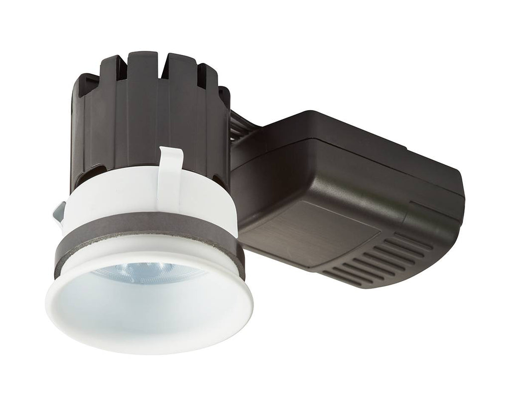 Collingwood H5 Trimless,Plaster-in Dimmable Fire-Rated Fixed Downlight Matt White 3000K