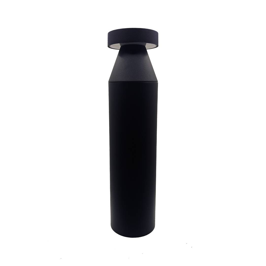 Collingwood Slim Bollard Column 300mm Round Black CSP