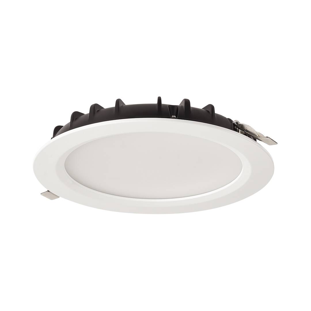 Collingwood Thea Lite CSP 200mm 20W Mains-Dimmable Colour Switchable IP54 Downlight in White