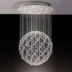 Diyas Colorado 13 Light Large Sphere Pendant Light in Polished Chrome with Crystal