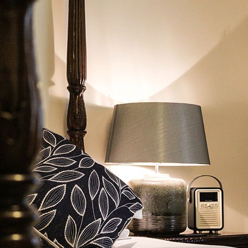 Elstead Columbus Tall Table Lamp in Silver